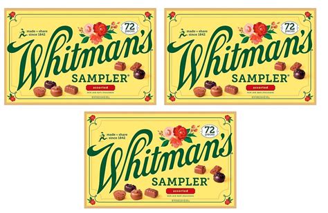 antique metal whitmans sampler boxes|whitman's 72 piece sampler.